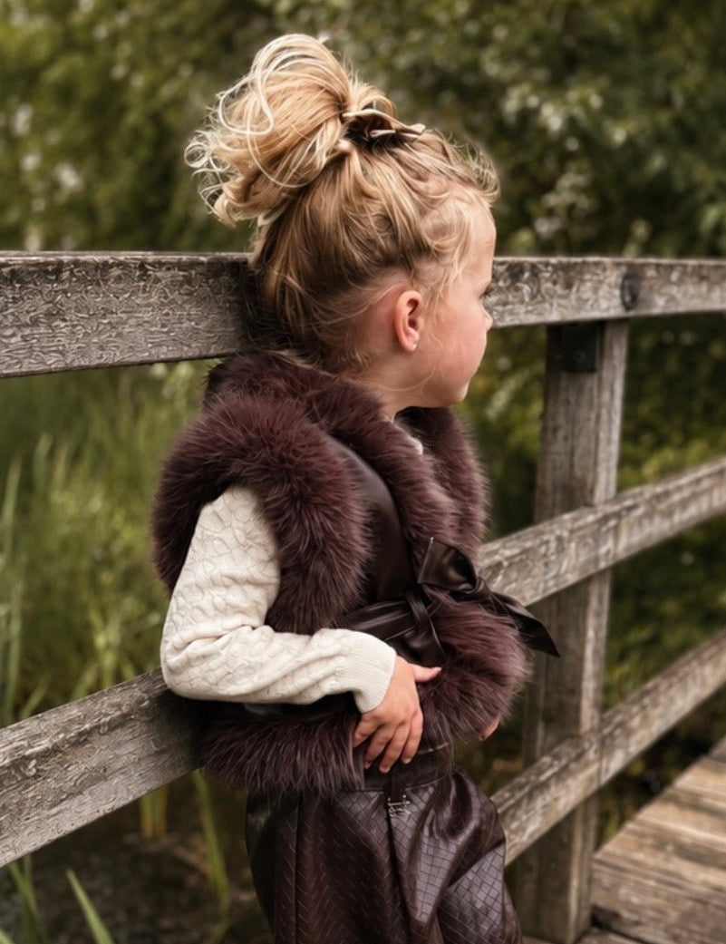Bodywarmer choco Meisjes - Abel & Lula