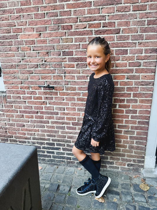Dress Glitter Black - Abel & Lula