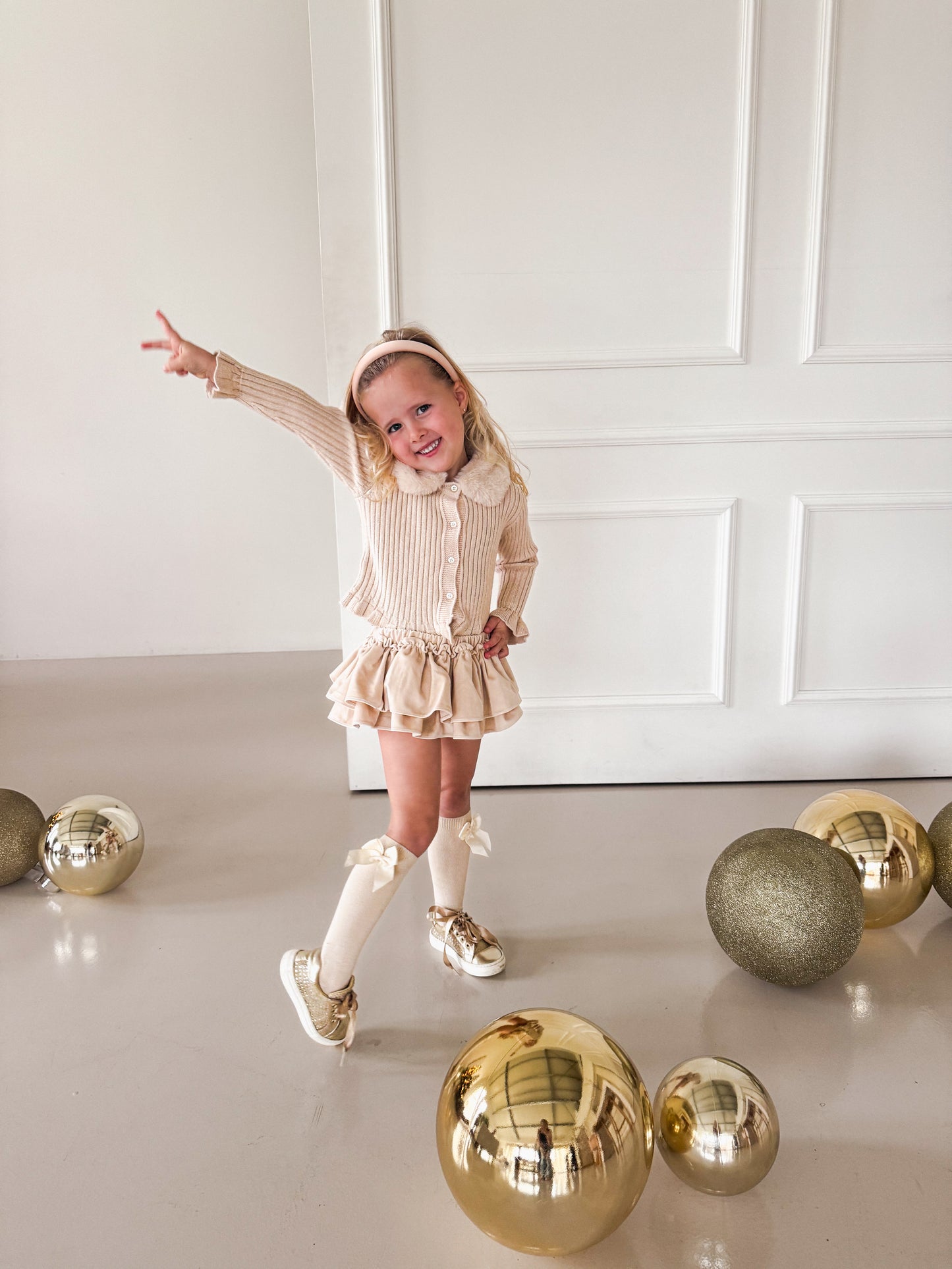 Bloomer Ivory Velvet - Petite Zara