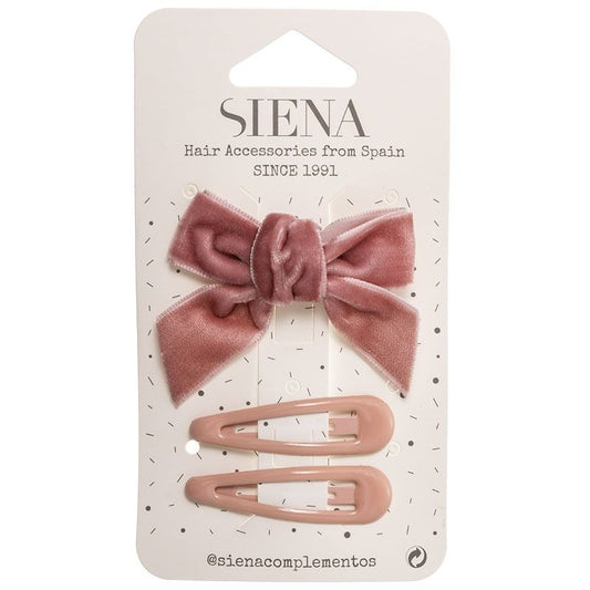 Bow Clip Set French Rose - Siena