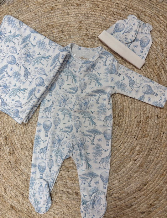 Set Toile Africa Blue - My Little Pie