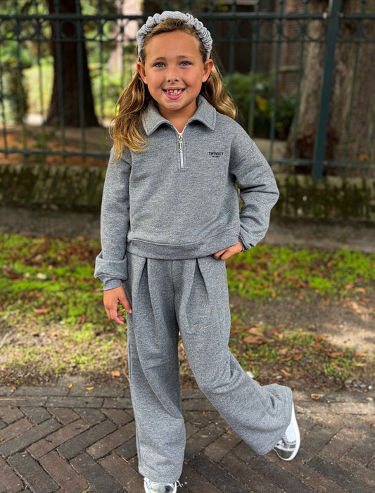 Meisjes Pak Glitter Grijs - Twinset