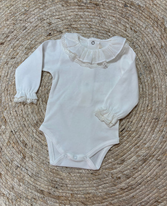 Romper Ivory With Lace - Laivicar
