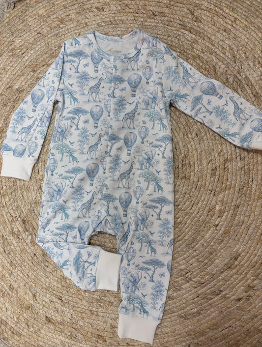 Onesie Toile Africa Blue - My Little Pie