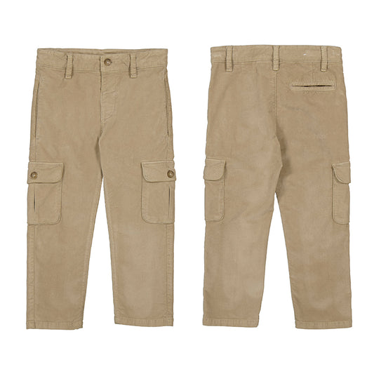 Knit Pants Rib Brown - Mayoral
