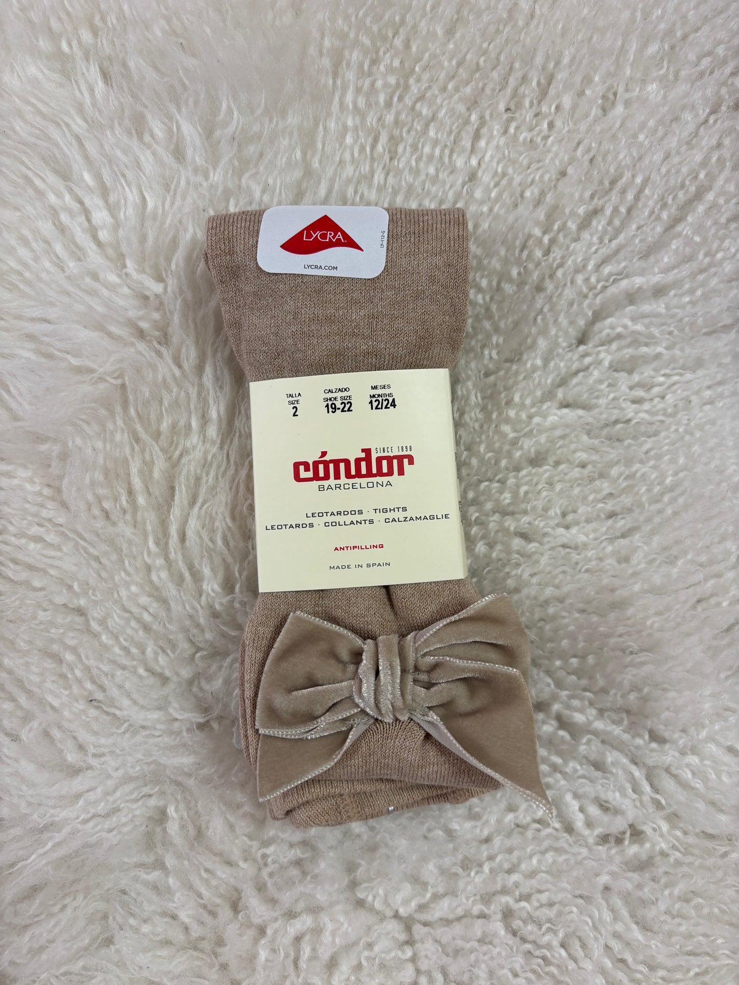Condor Tights With Velvet Bow - Turron