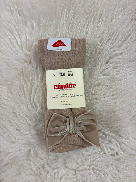 Condor Tights With Velvet Bow - Turron
