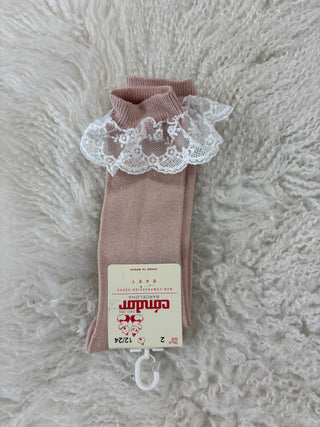 Condor Socks Bobbin Lace - Old Rose