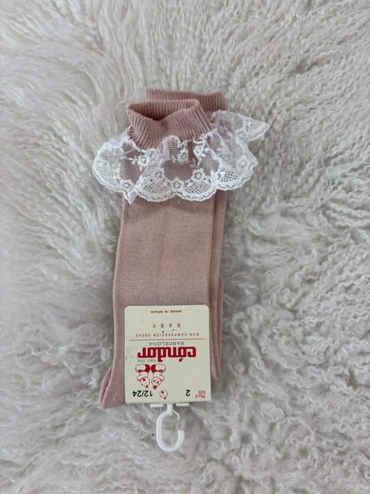 Condor Socks Bobbin Lace - Old Rose