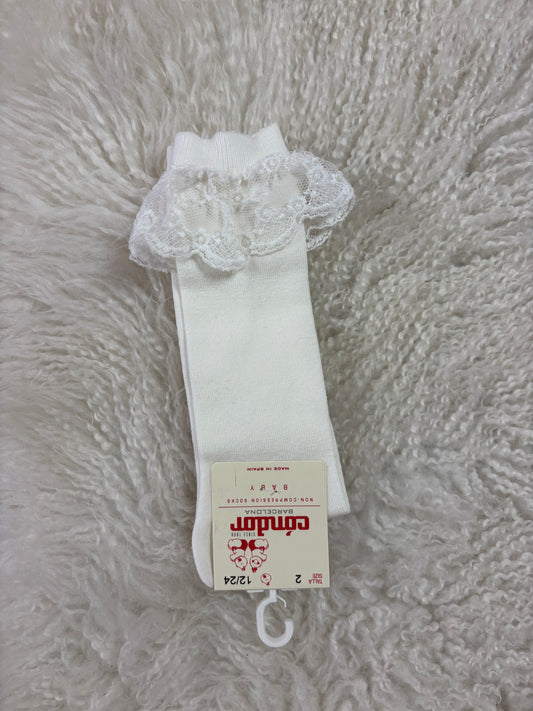 Condor Socks Bobbin Lace - Cream
