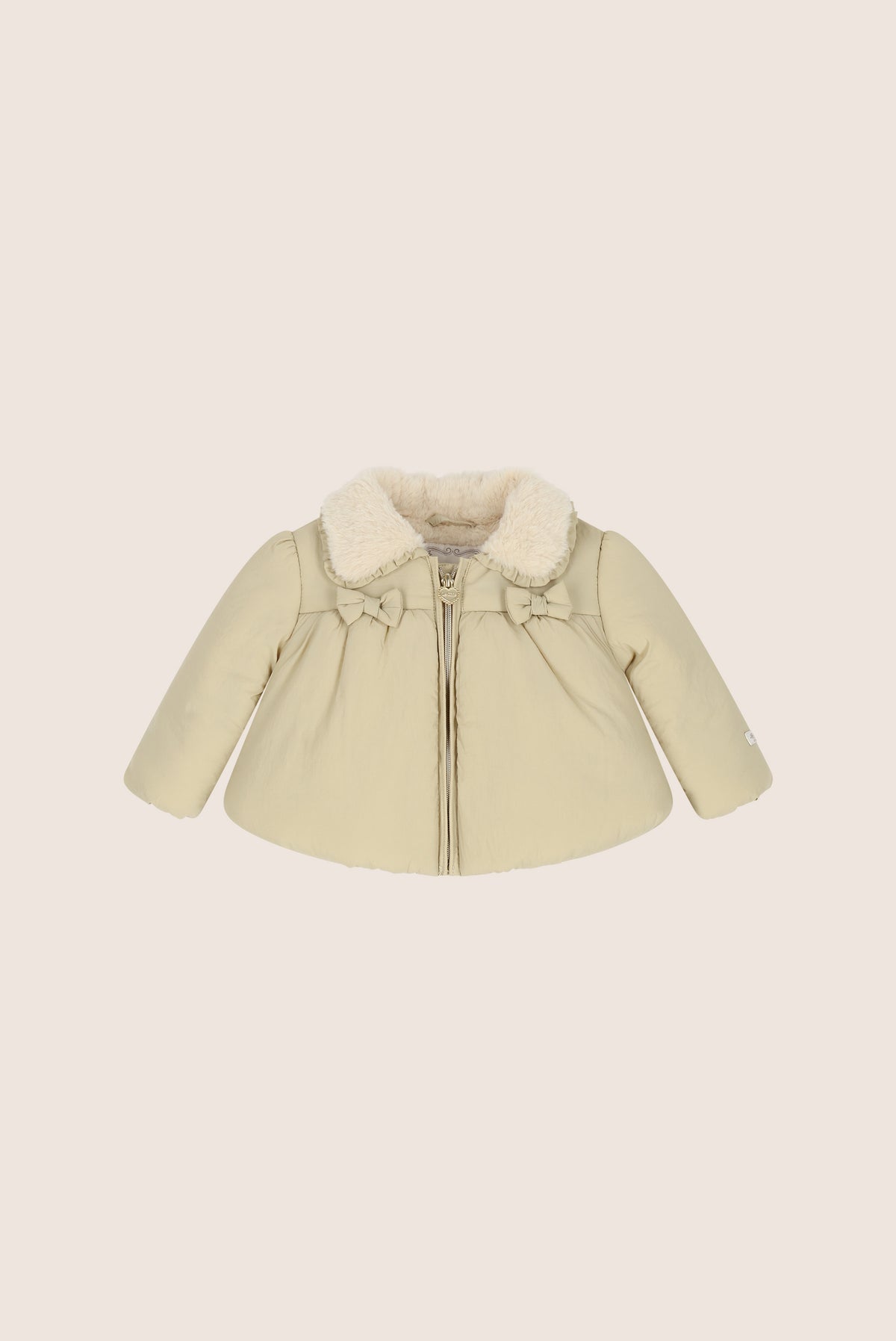 Kaki Winterjas Meisjes - Le Chic