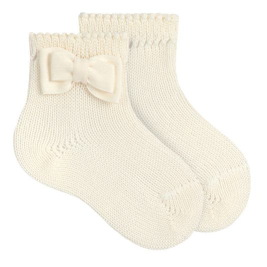 Condor Sokken Met Strik - Beige