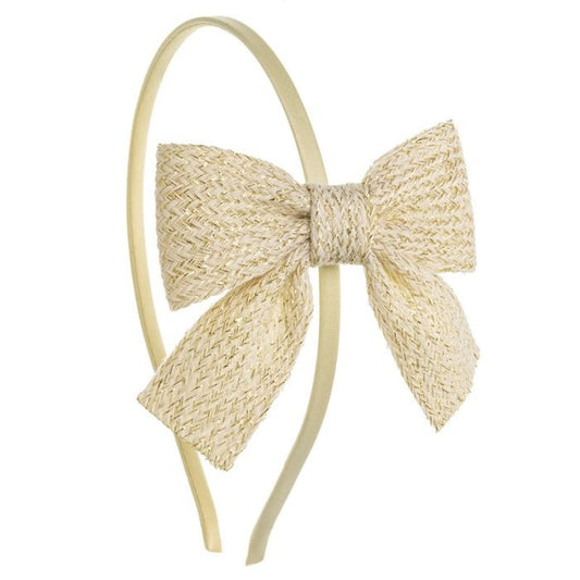 Diadeem Bow Lurex Cream  - Siena