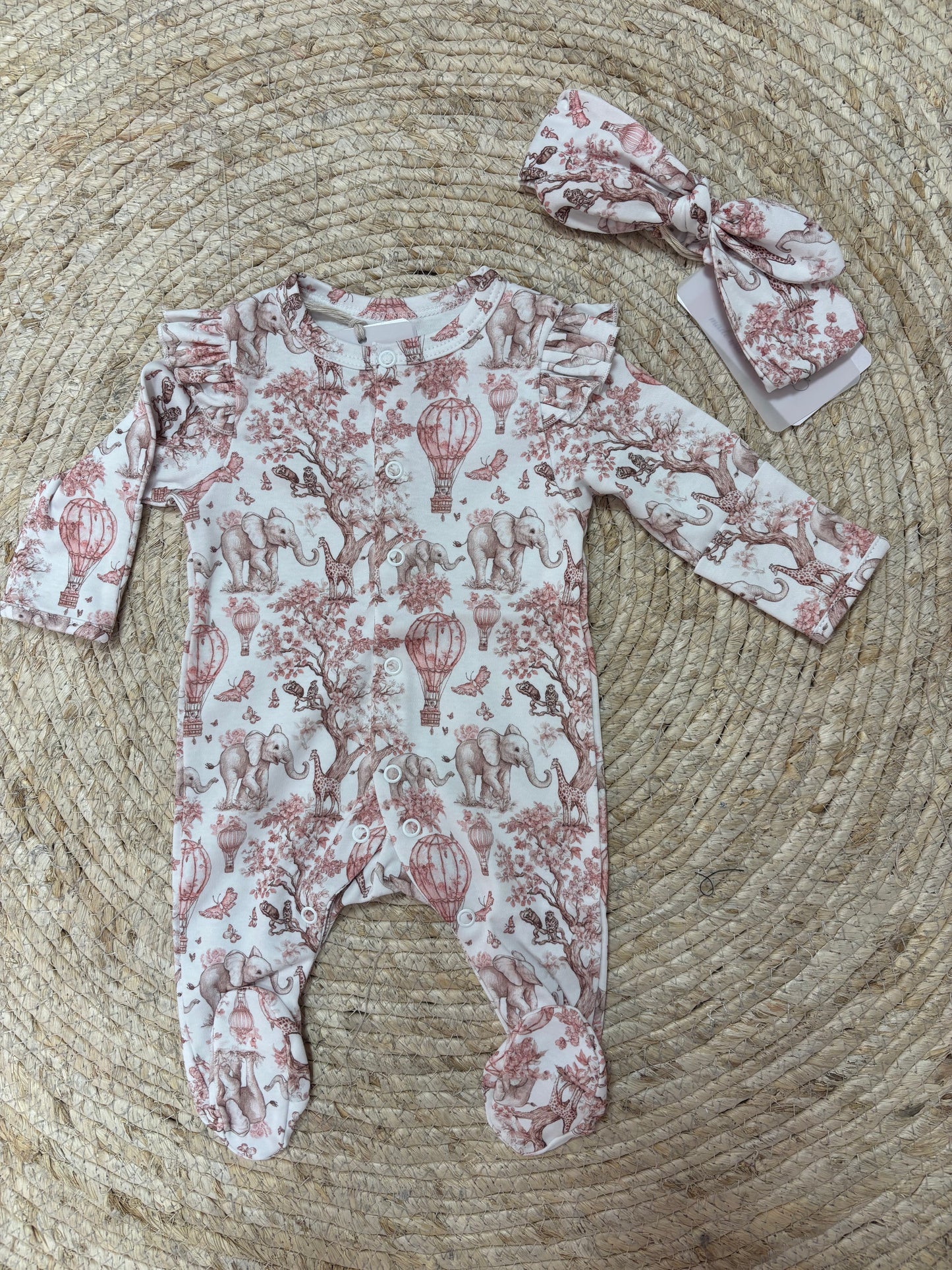Sleepsuit Toile Africa Pink - My Little Pie