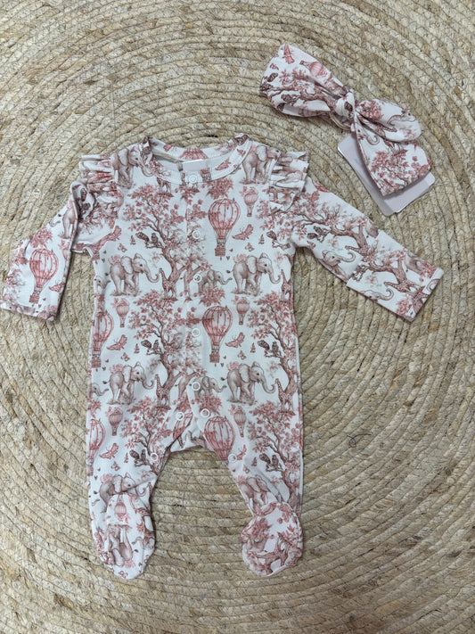 Hairbow Toile Africa Pink - My Little Pie