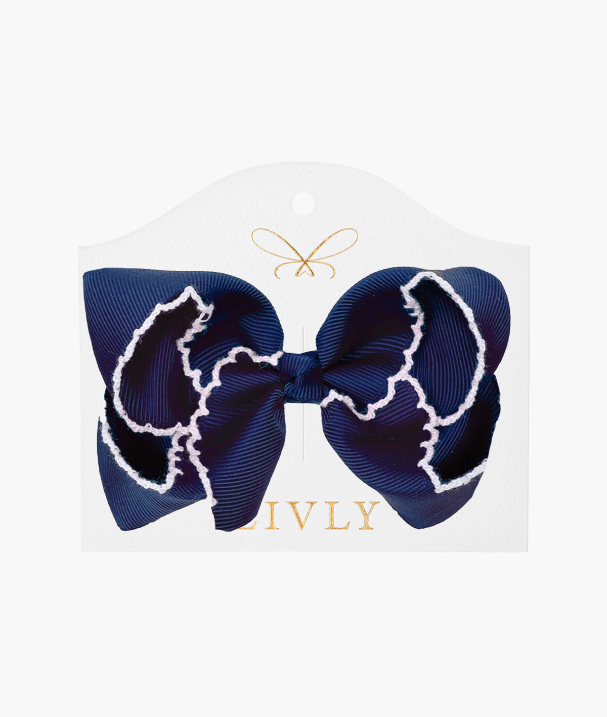 Picot Bow Blueberry Pie Large - Livly