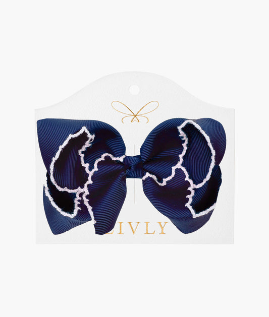 Picot Bow Blueberry Pie Large - Livly