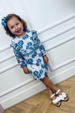 Lace Dress Blue - Petite Zara