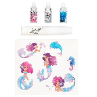 Glitter Tattoo Set Zeemeermin - Souza