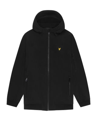 SoftShell Hooded Jacket Black - Lyle & Scott