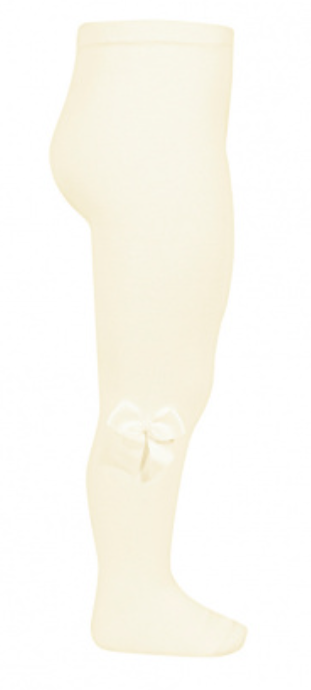 Condor Tights With Grosgrain Bow - Beige