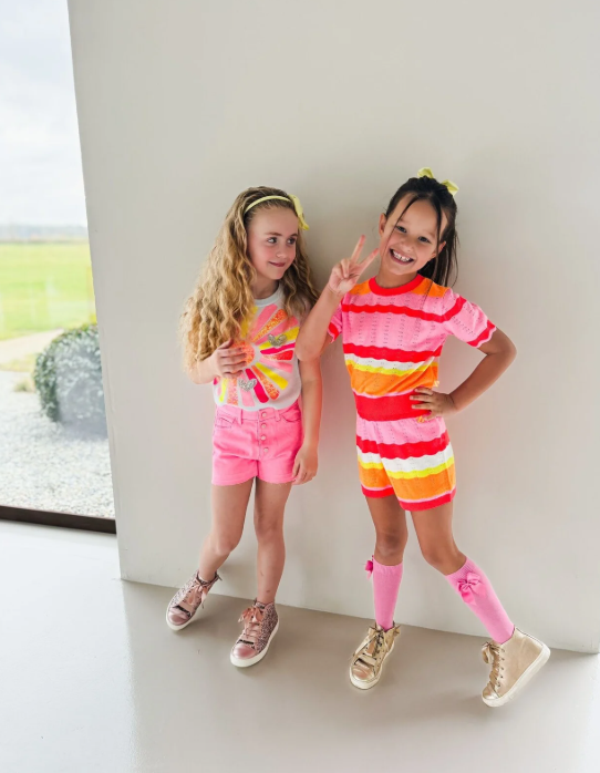 Short Stripes Colorblock - Billie Blush