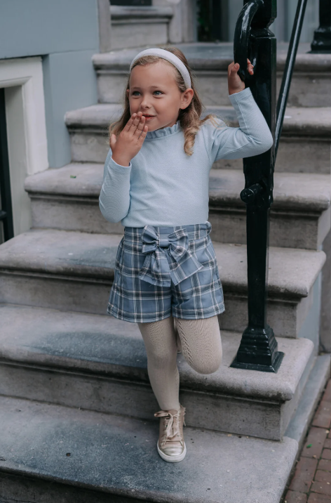 Short Tartan Blue - Petite Zara
