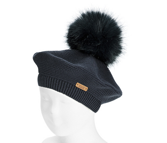 Beret Pompom Navy Blue - Condor