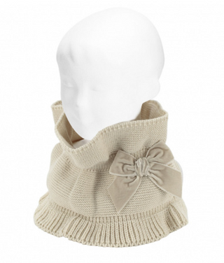 Scarf Velvet Bow Linen - Condor