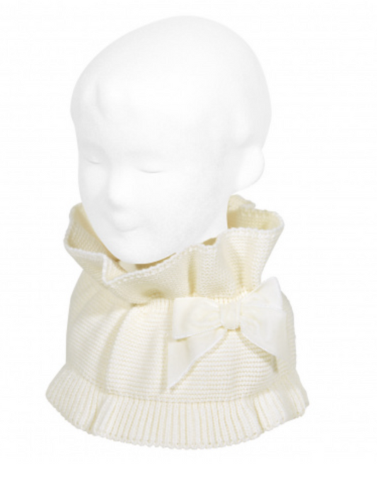 Scarf Velvet Bow Beige - Condor