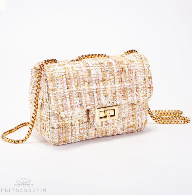 Tweed Bag Peach Gold -Prinsessefin