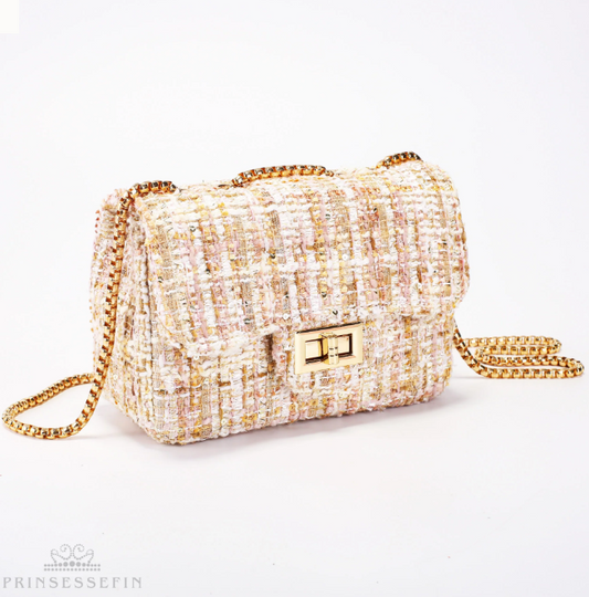 Tweed Bag Peach Gold -Prinsessefin