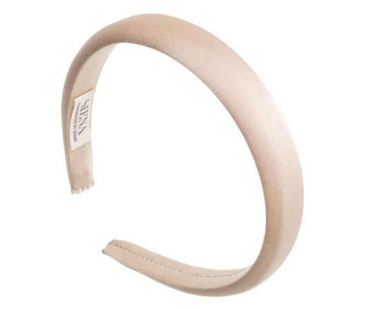 Padded Satin Headband Camel - Siena