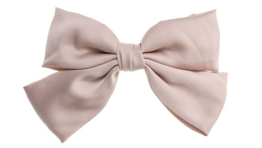 Large Glossy Satin Hairbow 15cm Pink - siena