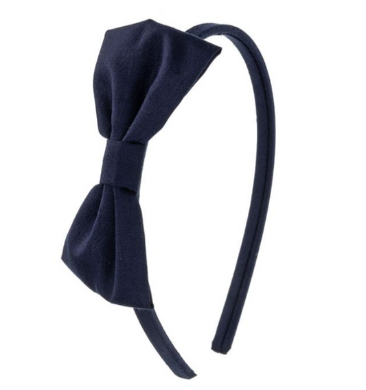 Diadeem Plana Bow Navy - Siena
