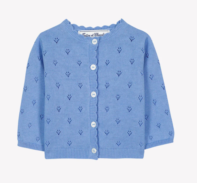 Cardigan Santorini Blue - Tartin et Chocolat