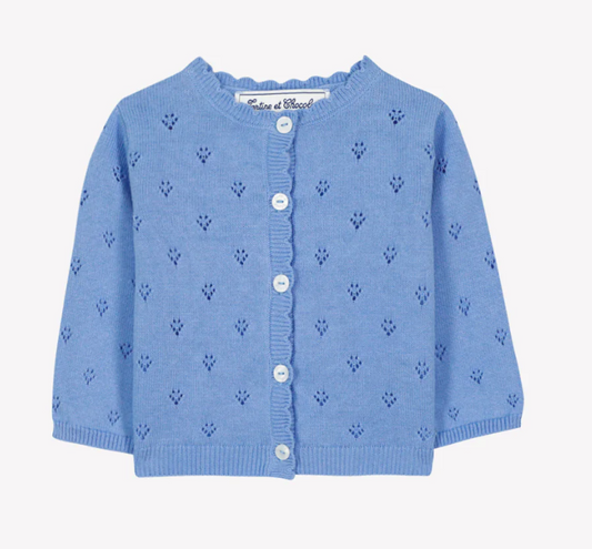 Cardigan Santorini Blue - Tartin et Chocolat