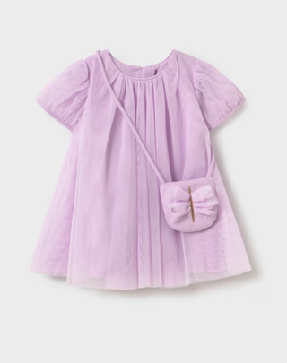Tulle Dress With Bag Lila - Mayoral