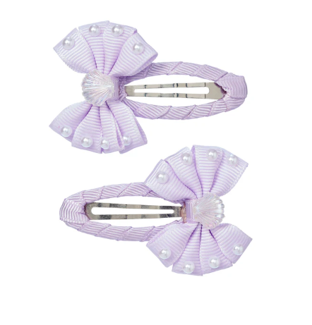 Hair Clips Bow Purple - Souza