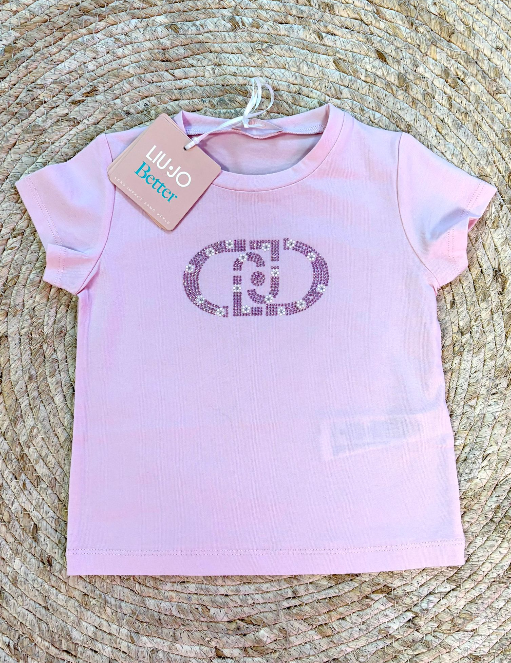 T-shirt With Jewel Pink - Liu Jo