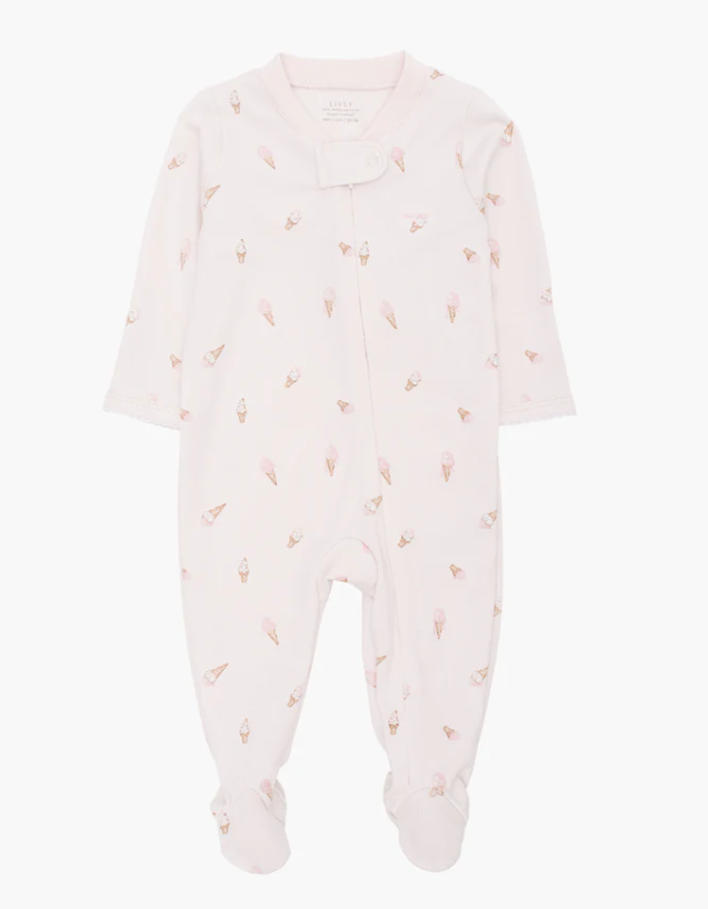 Ice Cream Zipper Footie - Livly