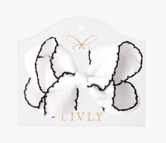 Picot Bow White Large - Livly