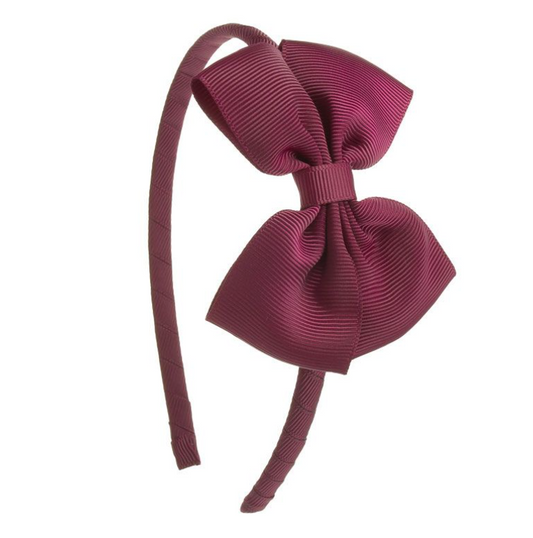 Diadeem Bow Burgundy - Siena