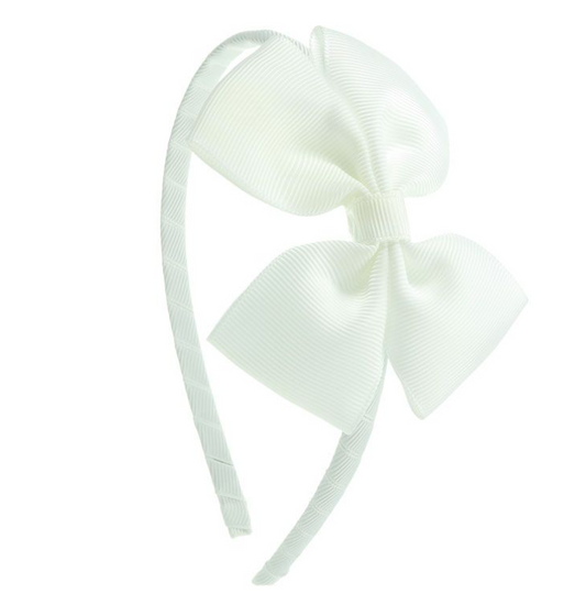 Diadeem Bow White - Siena