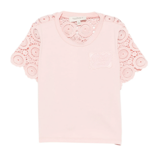 T-shirt Lace Pink - Twinset