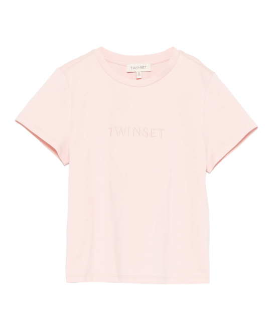 T-shirt Pink Logo - Twinset