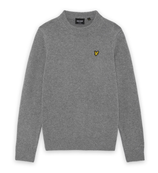 Crew Neck Jumper Grey - Lyle & Scott