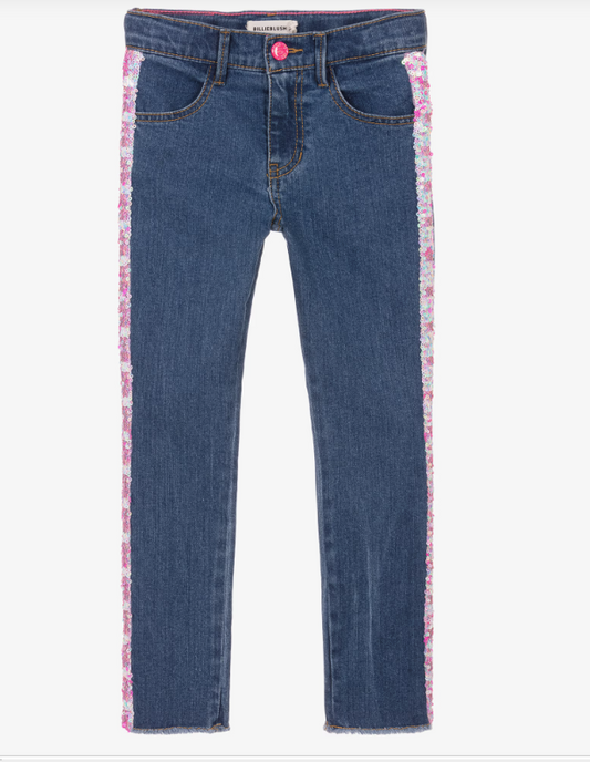 Jeans Blauw Meisjes met lovers - Billieblush