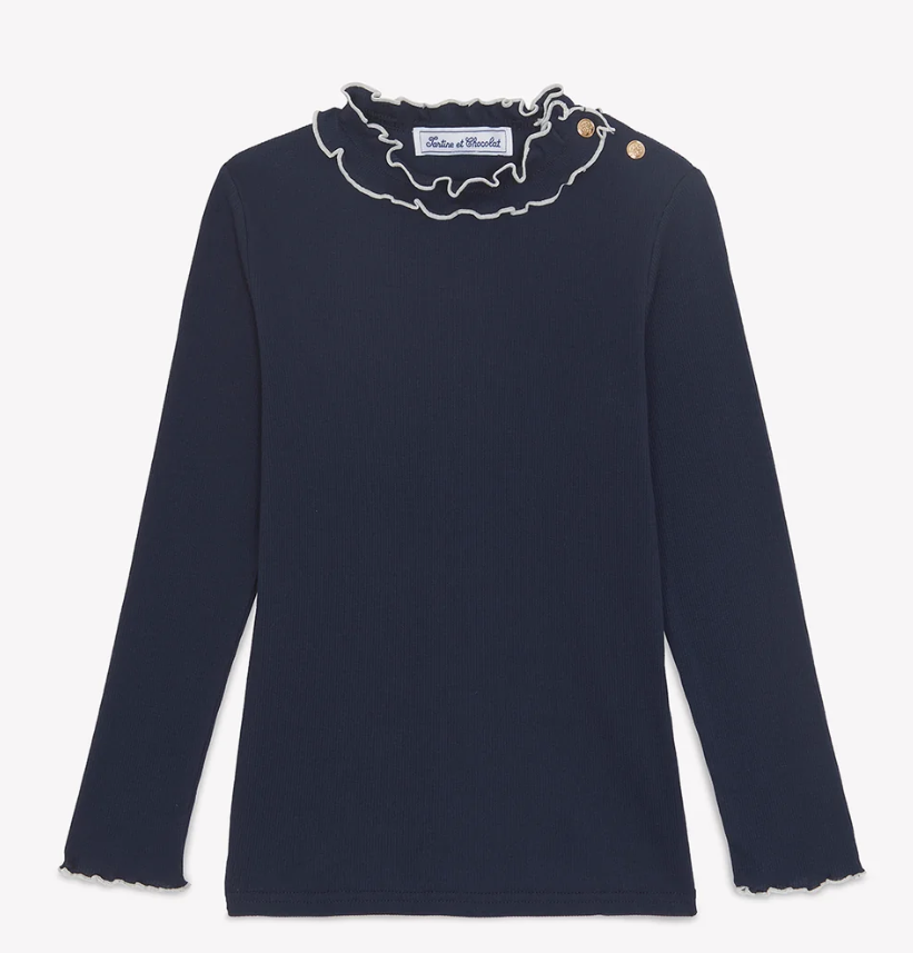 Meisjes Shirt Marine - Tartin Et Chocolat