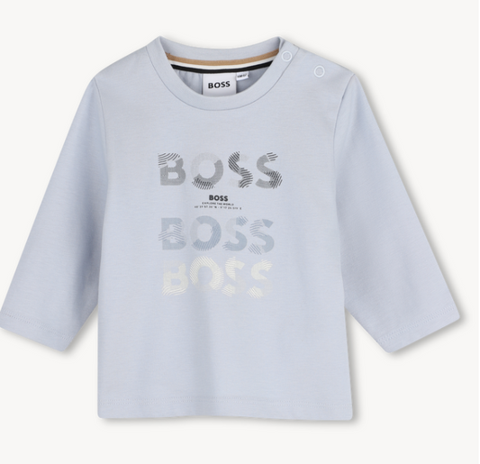 Shirt jongens blauw - Boss